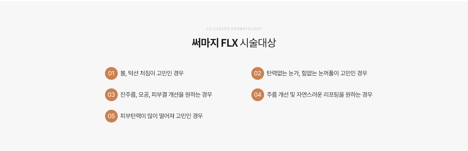 써마지 FLX 시술대상
